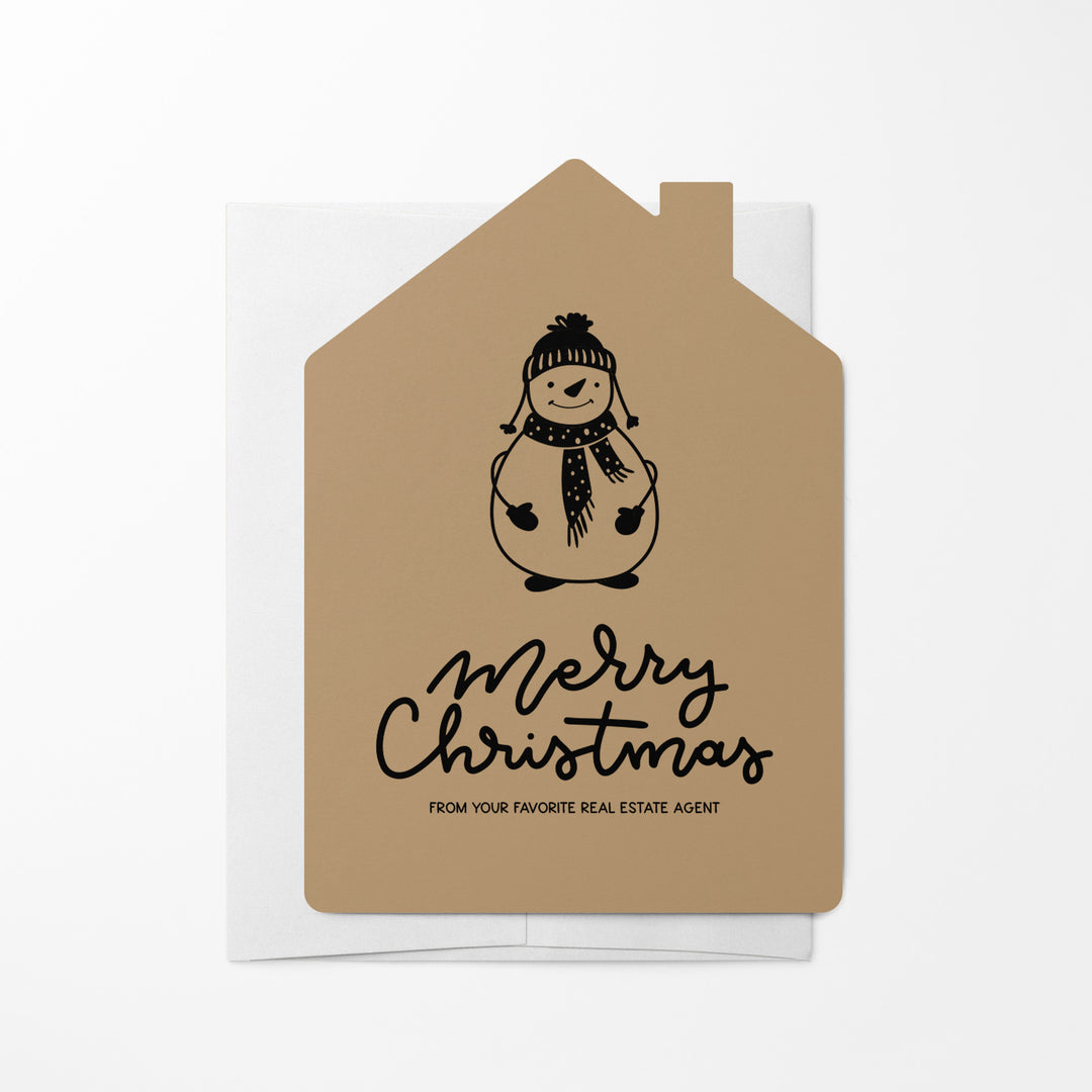 Set of Snowman "Merry Christmas from Your Favorite Real Estate Agent" | Holiday Greeting Cards | Envelopes Included | 28-GC002 Greeting Card Market Dwellings