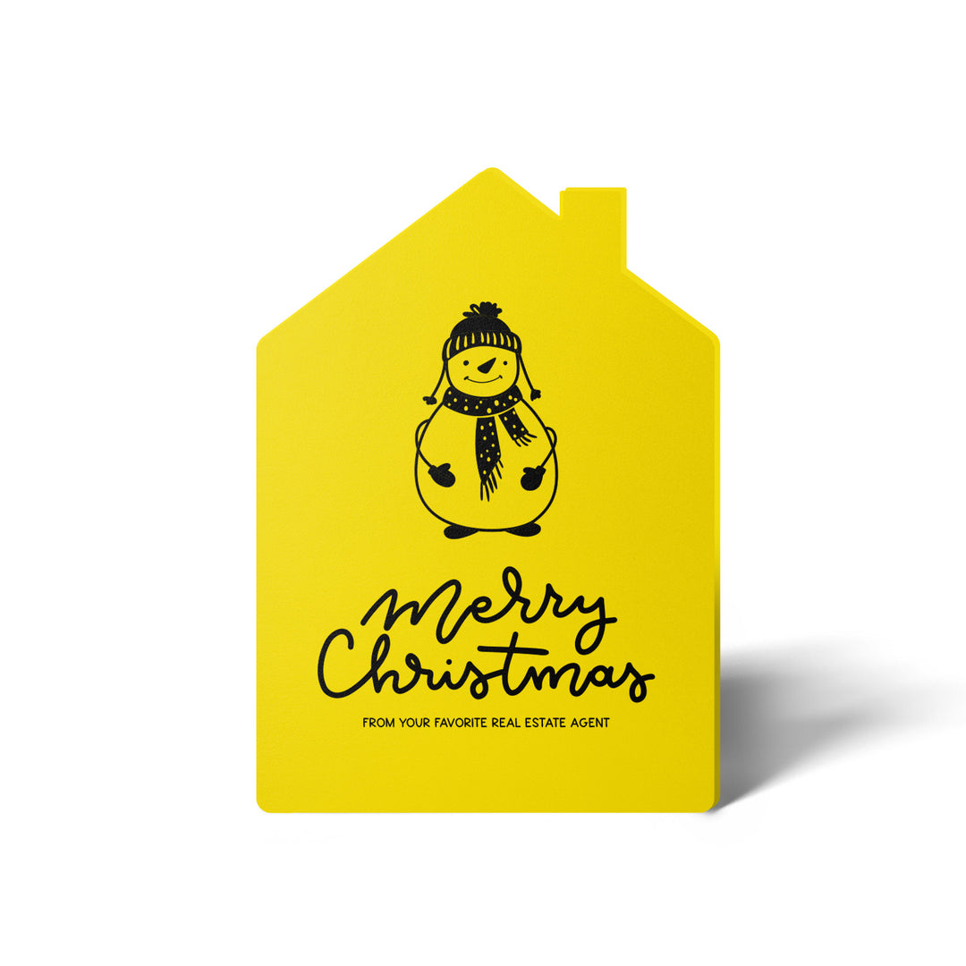 Set of Snowman "Merry Christmas from Your Favorite Real Estate Agent" | Holiday Greeting Cards | Envelopes Included | 28-GC002 Greeting Card Market Dwellings LEMON