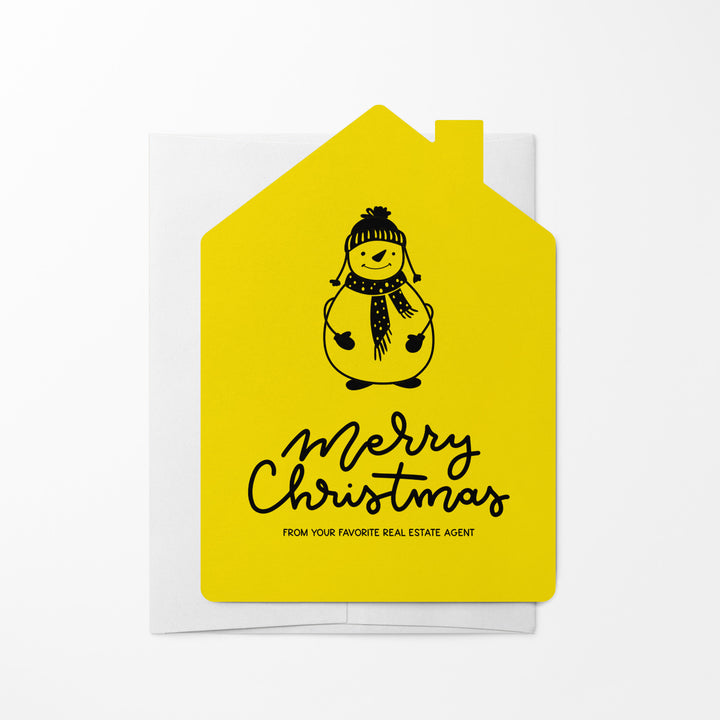 Set of Snowman "Merry Christmas from Your Favorite Real Estate Agent" | Holiday Greeting Cards | Envelopes Included | 28-GC002 Greeting Card Market Dwellings