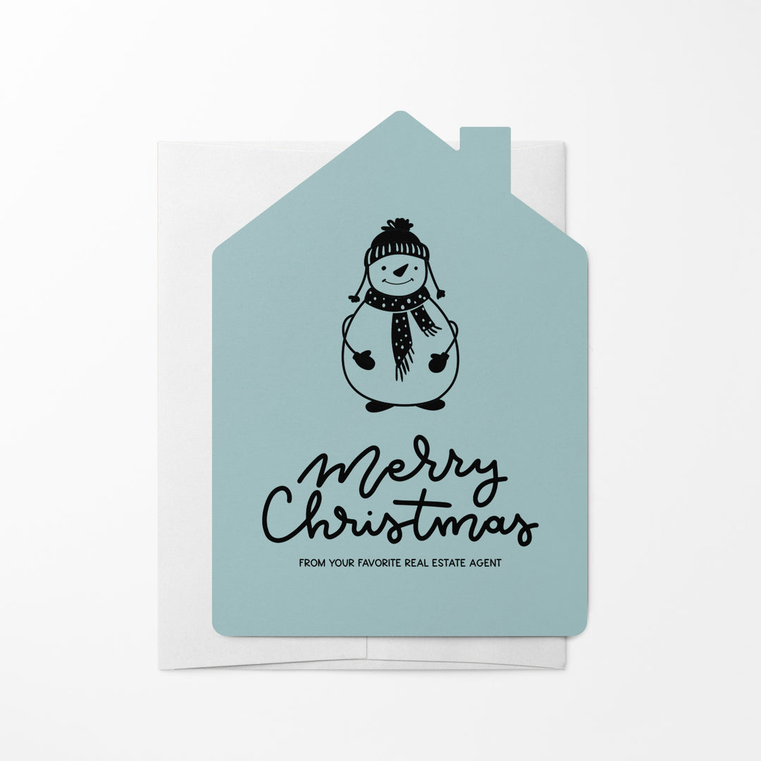 Set of Snowman "Merry Christmas from Your Favorite Real Estate Agent" | Holiday Greeting Cards | Envelopes Included | 28-GC002 Greeting Card Market Dwellings