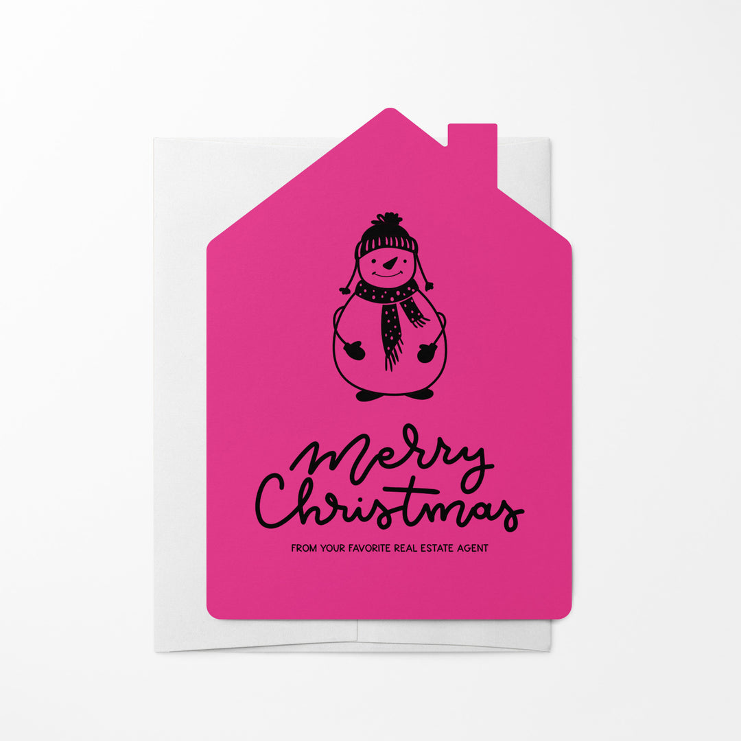 Set of Snowman "Merry Christmas from Your Favorite Real Estate Agent" |  Holiday Greeting Cards | Envelopes Included | 28-GC002