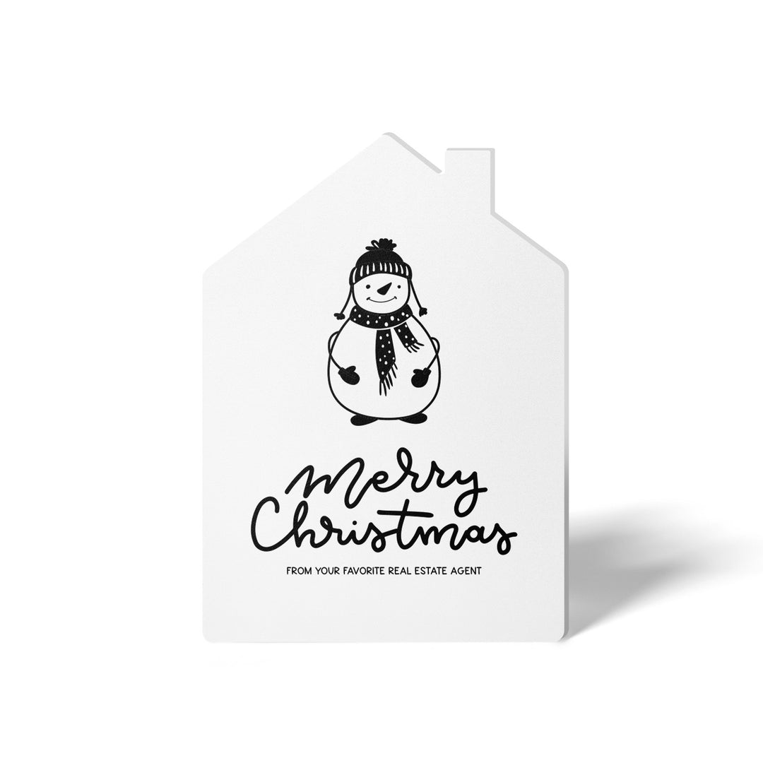 Set of Snowman "Merry Christmas from Your Favorite Real Estate Agent" |  Holiday Greeting Cards | Envelopes Included | 28-GC002