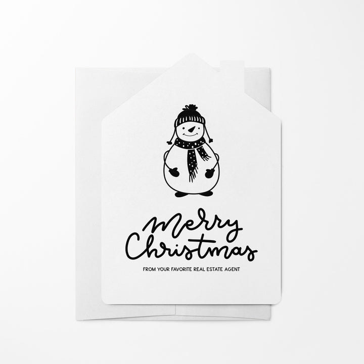 Set of Snowman "Merry Christmas from Your Favorite Real Estate Agent" |  Holiday Greeting Cards | Envelopes Included | 28-GC002