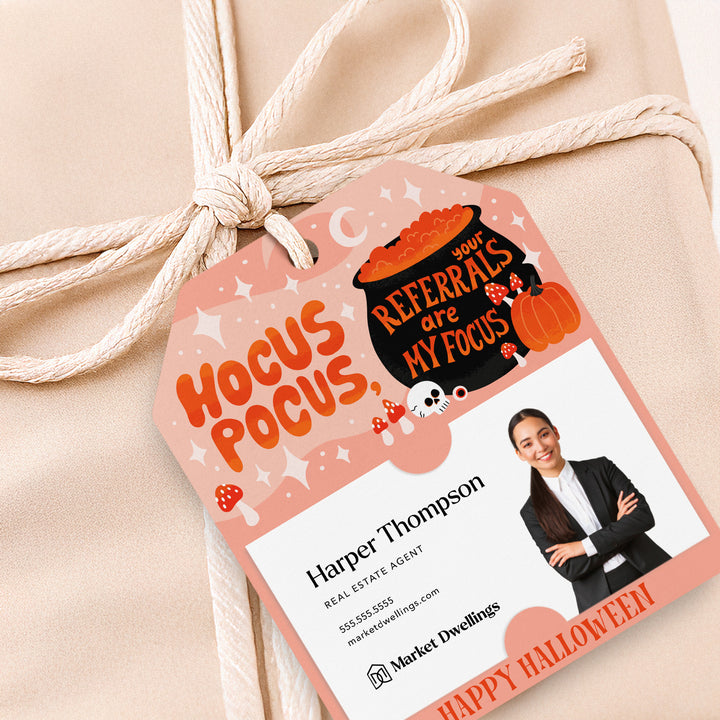 Hocus Pocus, Your Referrals Are My Focus! | Gift Tags Gift Tag Market Dwellings