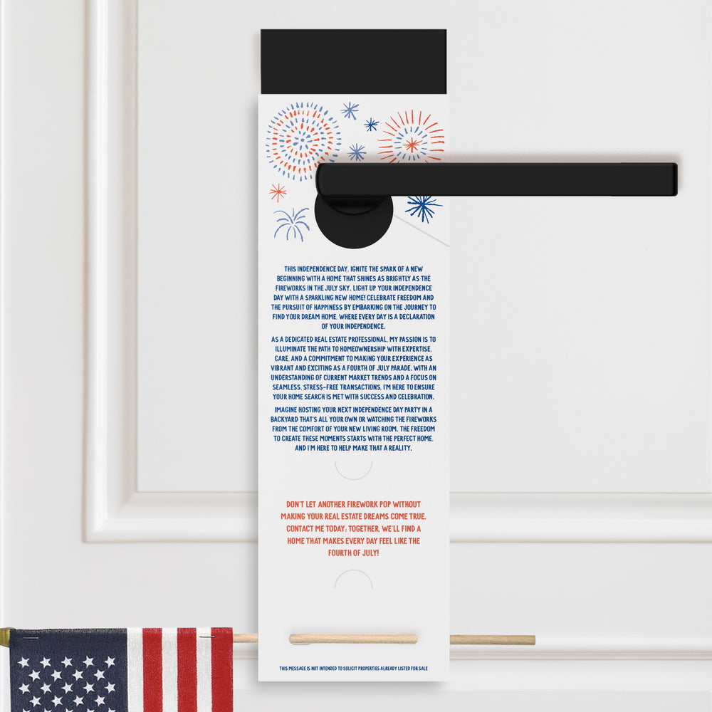 Light Up Your Independence With A Home That Sparkles. | 4th Of July Door Hangers | 29-DH004 Door Hanger Market Dwellings