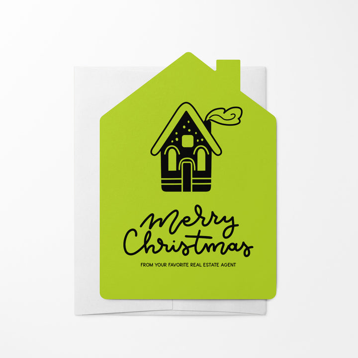 Set of House "Merry Christmas from Your Favorite Real Estate Agent" | Holiday Greeting Cards | Envelopes Included | 29-GC002 Greeting Card Market Dwellings