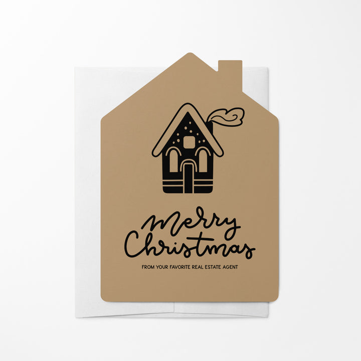 Set of House "Merry Christmas from Your Favorite Real Estate Agent" | Holiday Greeting Cards | Envelopes Included | 29-GC002 Greeting Card Market Dwellings