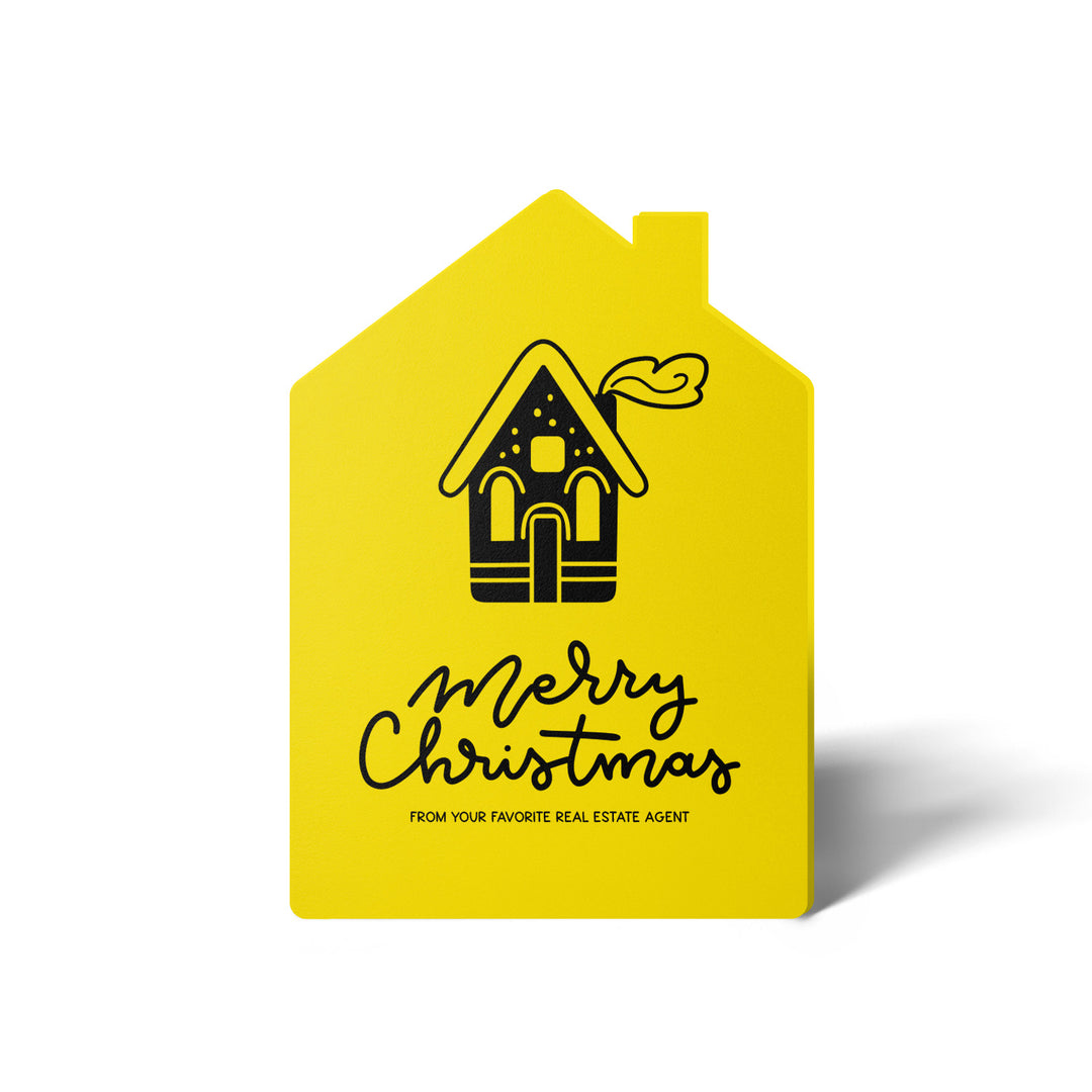 Set of House "Merry Christmas from Your Favorite Real Estate Agent" | Holiday Greeting Cards | Envelopes Included | 29-GC002 Greeting Card Market Dwellings LEMON