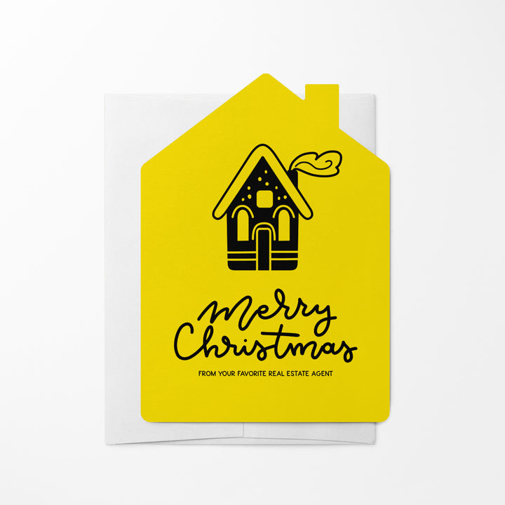 Set of House "Merry Christmas from Your Favorite Real Estate Agent" | Holiday Greeting Cards | Envelopes Included | 29-GC002 Greeting Card Market Dwellings