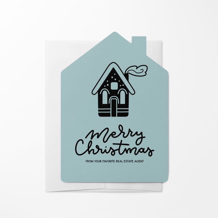 Set of House "Merry Christmas from Your Favorite Real Estate Agent" |  Holiday Greeting Cards | Envelopes Included | 29-GC002