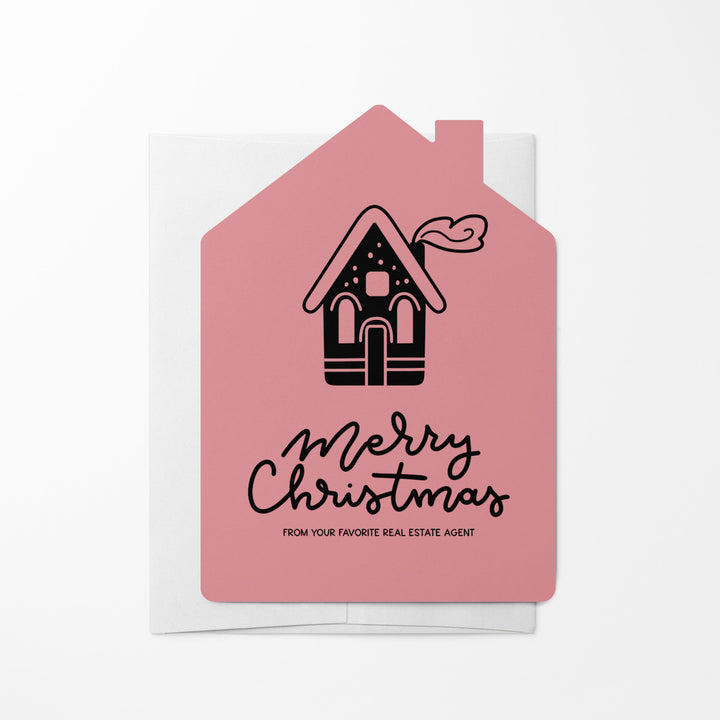 Set of House "Merry Christmas from Your Favorite Real Estate Agent" |  Holiday Greeting Cards | Envelopes Included | 29-GC002