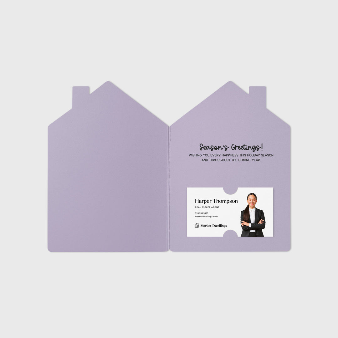 Set of House "Merry Christmas from Your Favorite Real Estate Agent" |  Holiday Greeting Cards | Envelopes Included | 29-GC002