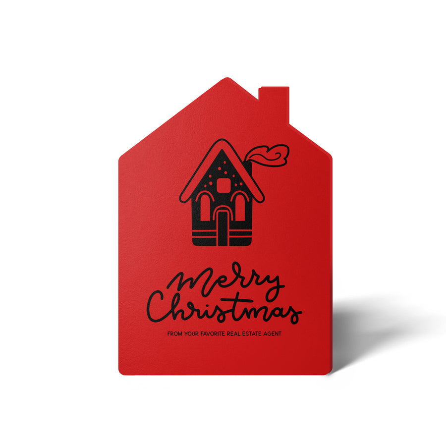 Set of House "Merry Christmas from Your Favorite Real Estate Agent" | Holiday Greeting Cards | Envelopes Included | 29-GC002 Greeting Card Market Dwellings SCARLET