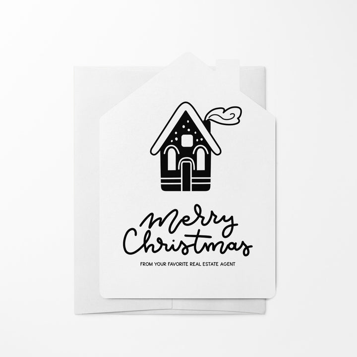 Set of House "Merry Christmas from Your Favorite Real Estate Agent" |  Holiday Greeting Cards | Envelopes Included | 29-GC002