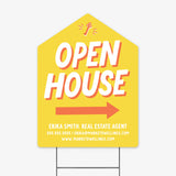Open House Real Estate Yard Sign Yard Sign Market Dwellings BRIGHT SUN 1