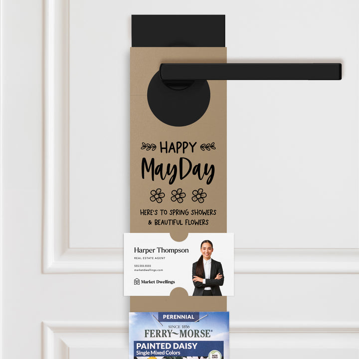 Happy May Day | Door Hangers for Seed Packets | 3-DH003 Door Hanger Market Dwellings KRAFT