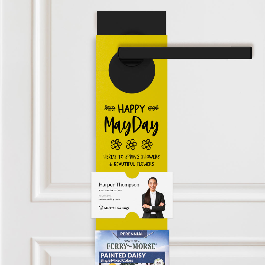 Happy May Day | Door Hangers for Seed Packets | 3-DH003 Door Hanger Market Dwellings LEMON