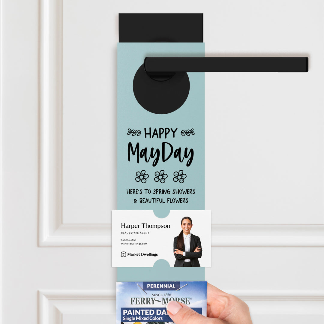 Happy May Day | Door Hangers for Seed Packets | 3-DH003 Door Hanger Market Dwellings