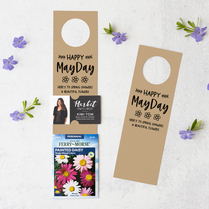 Happy May Day | Door Hangers for Seed Packets | 3-DH003 Door Hanger Market Dwellings KRAFT  