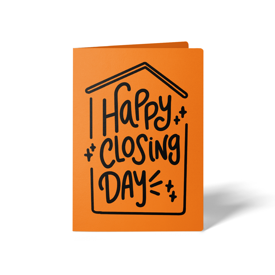 Set of Happy Closing Day Real Estate Greeting Cards | Envelopes Included Greeting Card Market Dwellings CARROT