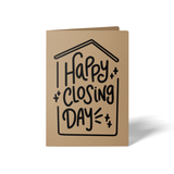 Happy Closing Day Real Estate | Real Estate & Mortgage Greeting Cards with Envelopes Greeting Card Market Dwellings KRAFT 10