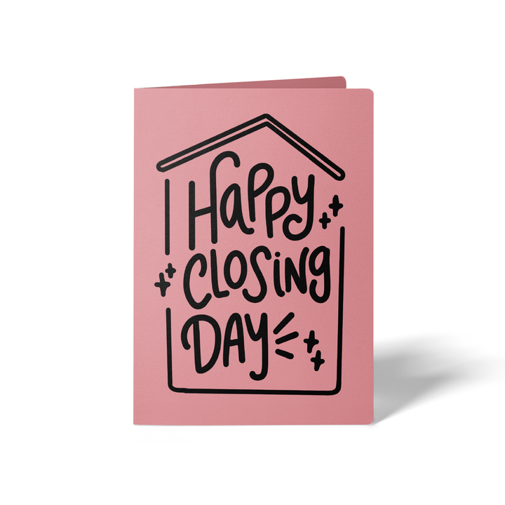 Set of Happy Closing Day Real Estate Greeting Cards | Envelopes Included Greeting Card Market Dwellings LIGHT PINK