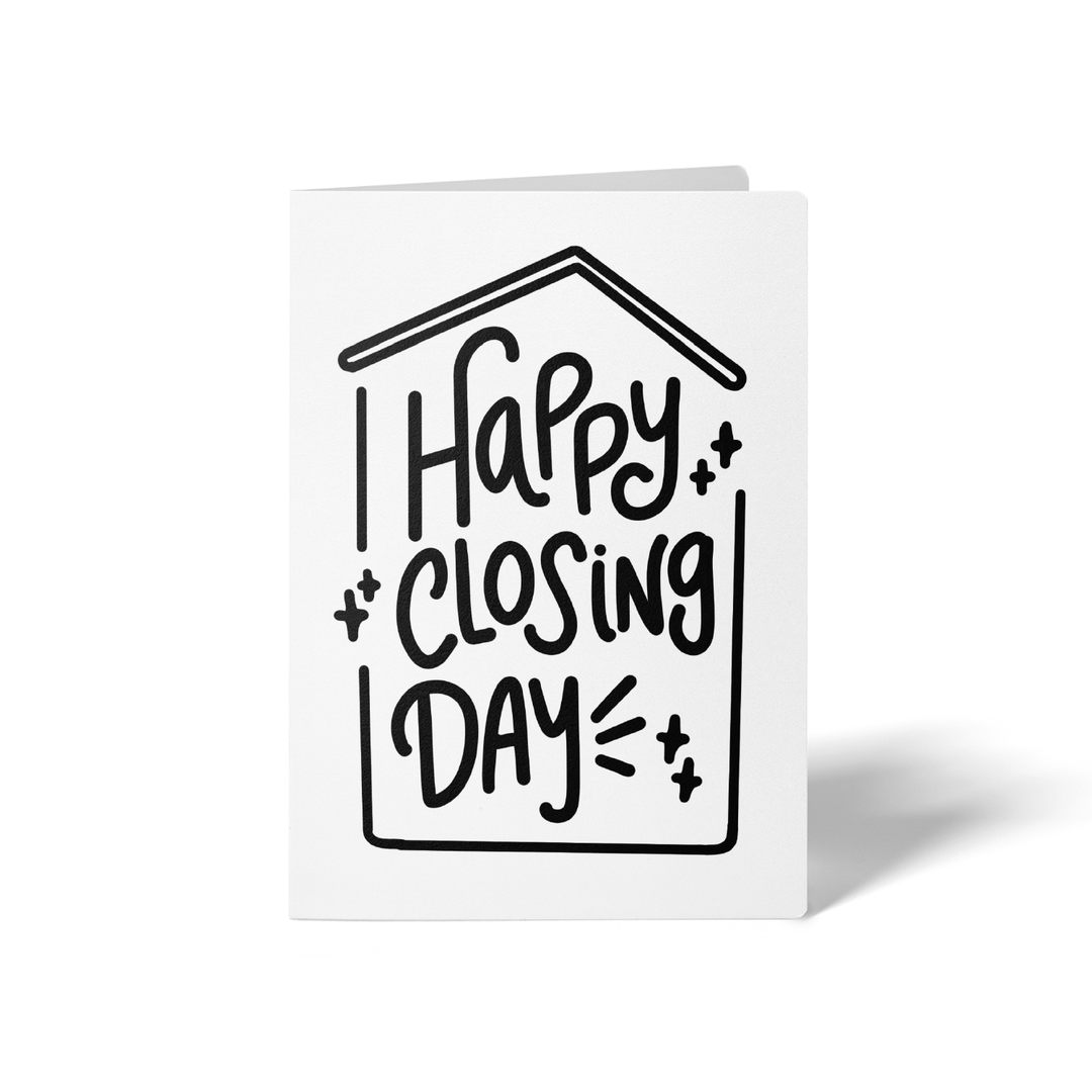 Set of Happy Closing Day Real Estate Greeting Cards | Envelopes Included