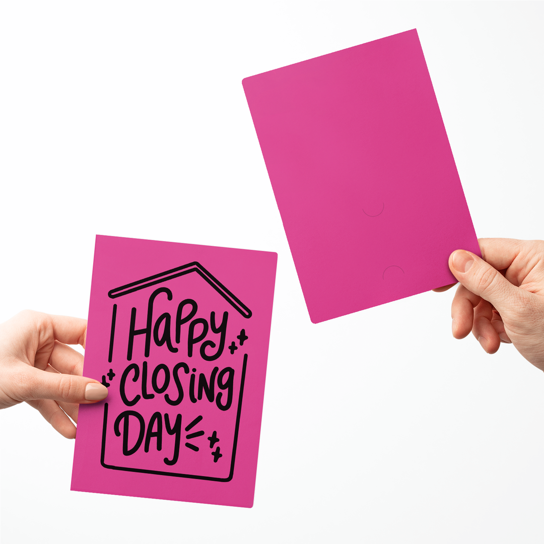 Set of Happy Closing Day Real Estate Greeting Cards | Envelopes Included