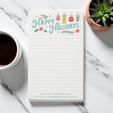 Customizable Happy Holidays Notepads Notepad Market Dwellings