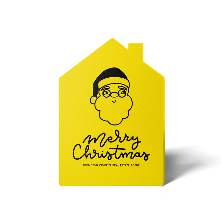 Set of Santa "Merry Christmas from Your Favorite Real Estate Agent" | Holiday Greeting Cards | Envelopes Included | 30-GC002 Greeting Card Market Dwellings LEMON