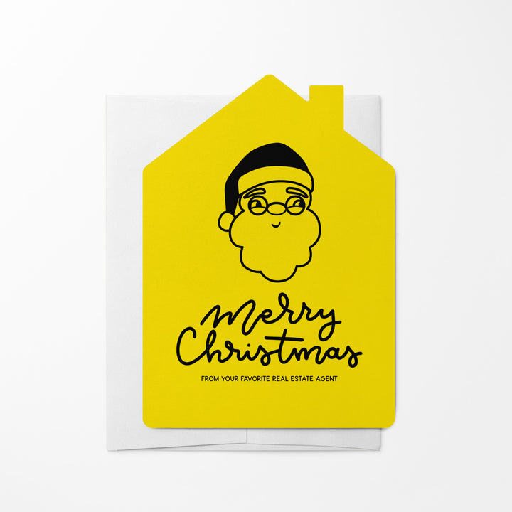 Set of Santa "Merry Christmas from Your Favorite Real Estate Agent" | Holiday Greeting Cards | Envelopes Included | 30-GC002 Greeting Card Market Dwellings