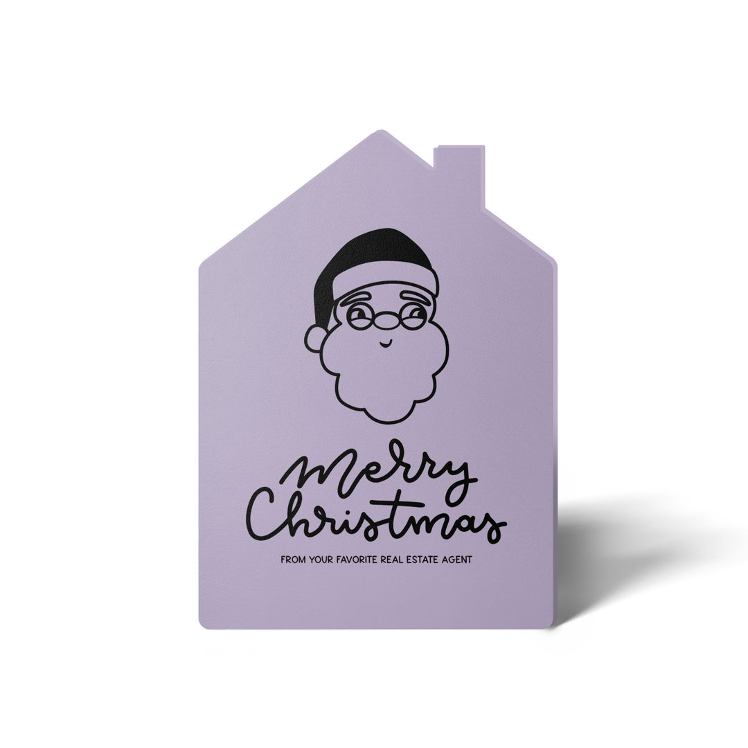 Set of Santa "Merry Christmas from Your Favorite Real Estate Agent" |  Holiday Greeting Cards | Envelopes Included | 30-GC002