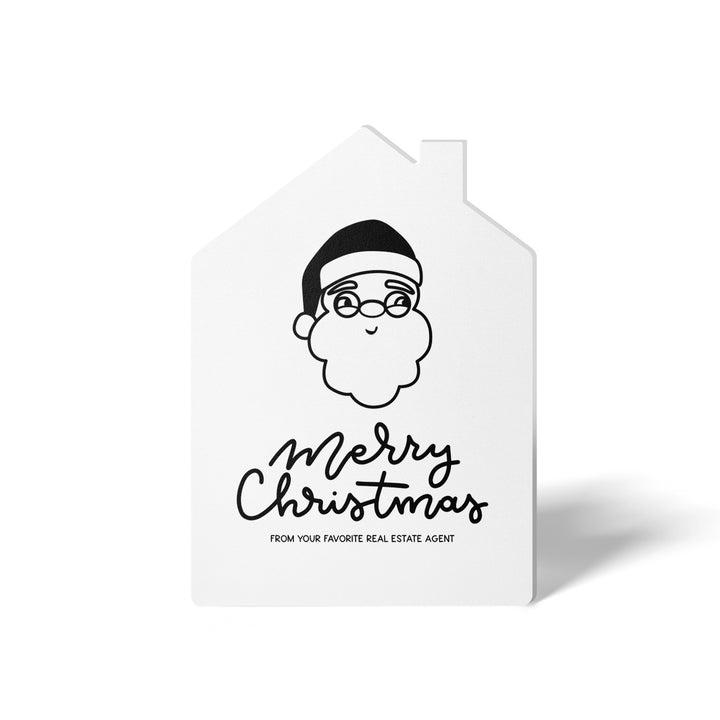 Set of Santa "Merry Christmas from Your Favorite Real Estate Agent" |  Holiday Greeting Cards | Envelopes Included | 30-GC002