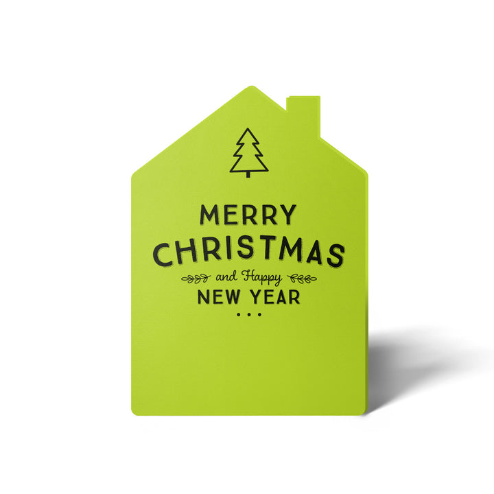 Set of "Merry Christmas and Happy New Year" | Holiday Greeting Cards | Envelopes Included | 31-GC002 Greeting Card Market Dwellings GREEN APPLE