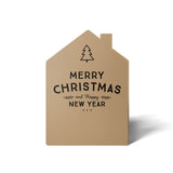 "Merry Christmas and Happy New Year" | Greeting Cards with Envelopes Greeting Card Market Dwellings KRAFT 10
