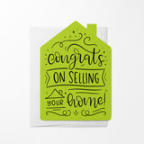 Congrats on Selling Your Home Real Estate Agent | Real Estate Greeting Cards with Envelopes Greeting Card Market Dwellings