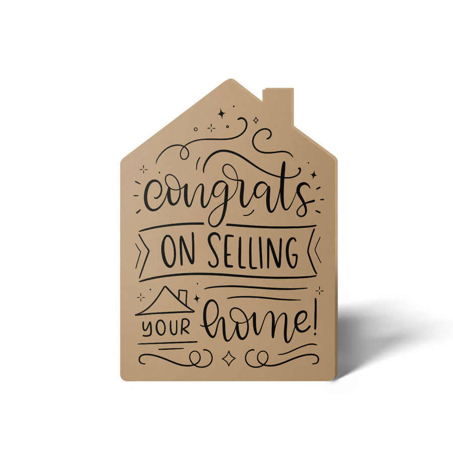Set of Congrats on Selling Your Home Real Estate Agent Greeting Cards | Envelopes Included | 32-GC002 Greeting Card Market Dwellings KRAFT