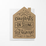 Congrats on Selling Your Home Real Estate Agent | Real Estate Greeting Cards with Envelopes Greeting Card Market Dwellings