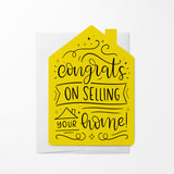 Congrats on Selling Your Home Real Estate Agent | Real Estate Greeting Cards with Envelopes Greeting Card Market Dwellings
