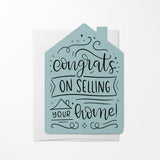 Congrats on Selling Your Home Real Estate Agent | Real Estate Greeting Cards with Envelopes Greeting Card Market Dwellings