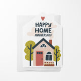 Happy Home Anniversary | Real Estate & Mortgage Greeting Cards with Envelopes Greeting Card Market Dwellings