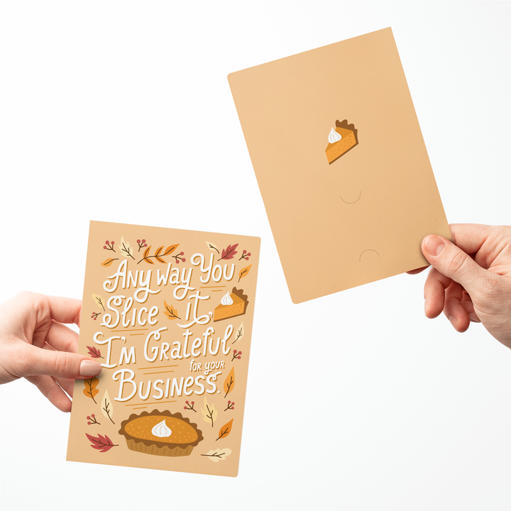 Any Way You Slice It, I'm Grateful For Your Business Greeting Cards | Envelopes Included Greeting Card Market Dwellings