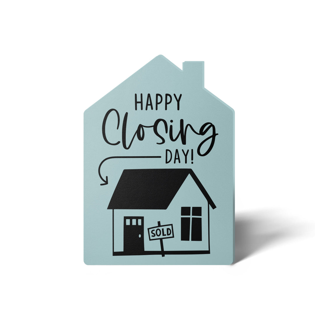 Set of "Happy Closing Day" Real Estate Agent Greeting Cards | Envelopes Included | 34-GC002 Greeting Card Market Dwellings LIGHT BLUE