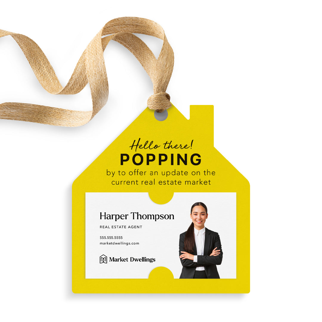 Popping By To Update You On The Real Estate Market | Gift Tags Gift Tag Market Dwellings LEMON