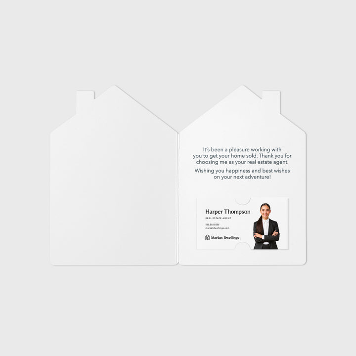 Set of "Congrats on Selling Your Home" Real Estate Agent Greeting Cards | Envelopes Included | 35-GC002 Greeting Card Market Dwellings