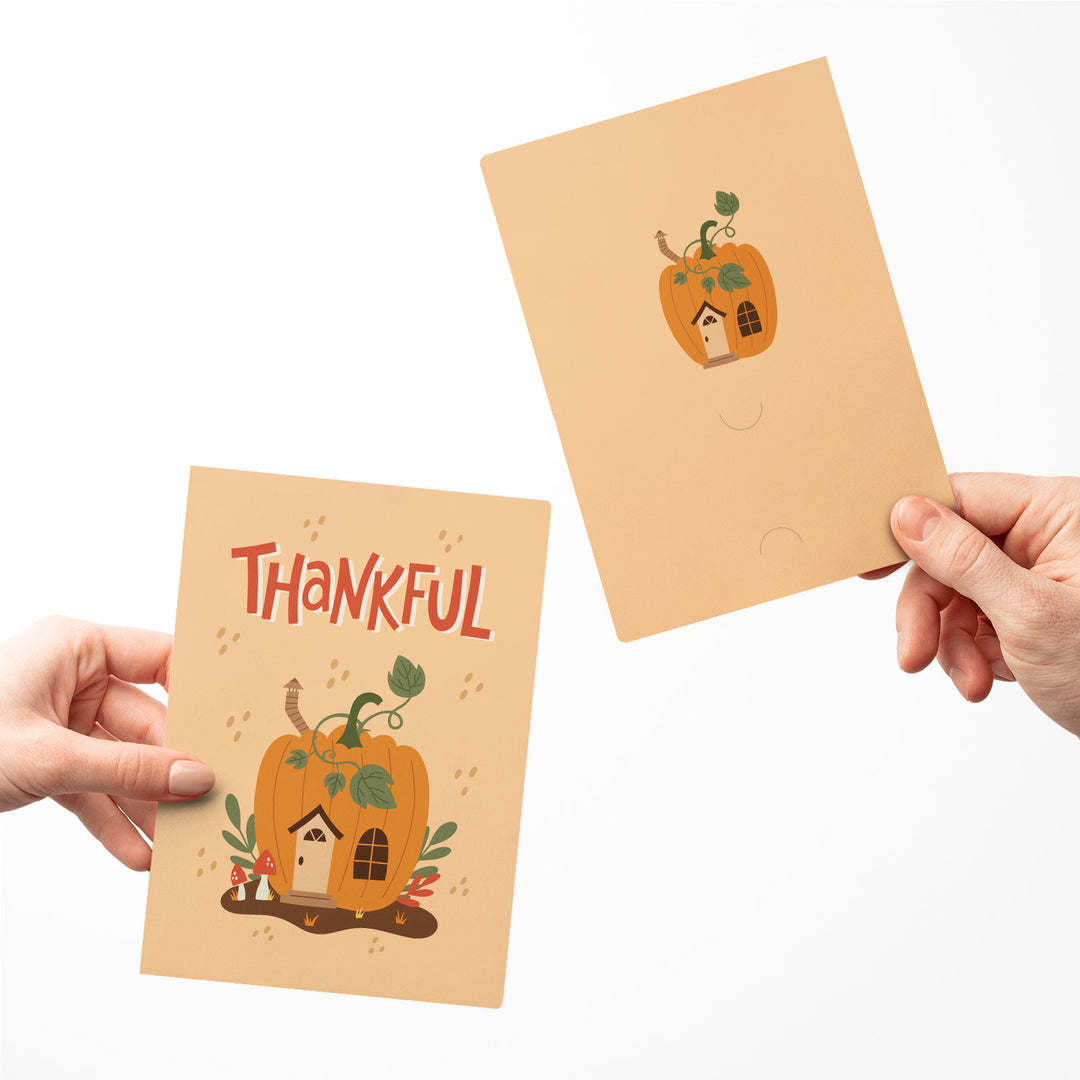 Set of Thankful | Thanksgiving Greeting Cards | Envelopes Included | 36-GC001 Greeting Card Market Dwellings