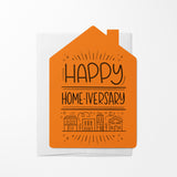 "Happy Home-iversary" | Real Estate & Mortgage Greeting Cards with Envelopes Greeting Card Market Dwellings