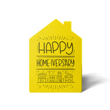 "Happy Home-iversary" | Real Estate & Mortgage Greeting Cards with Envelopes Greeting Card Market Dwellings LEMON 10