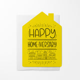 "Happy Home-iversary" | Real Estate & Mortgage Greeting Cards with Envelopes Greeting Card Market Dwellings