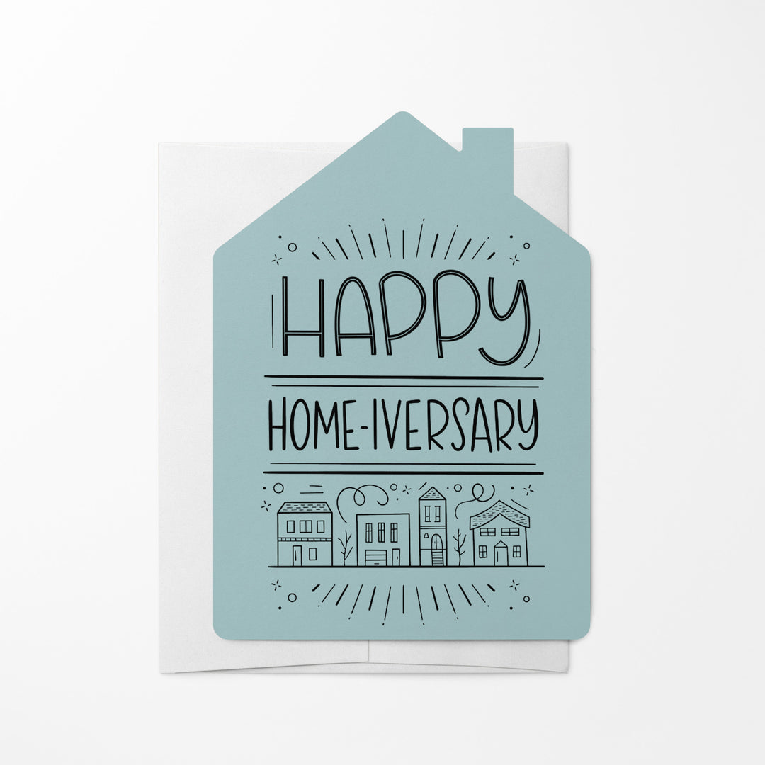 Set of "Happy Home-iversary" Greeting Cards | Envelopes Included | 39-GC002